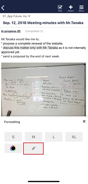 How to highlight texts in Note on Stock_4