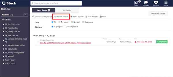 How to sort completed Tasks on Stock_2