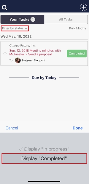 How to sort completed Tasks on Stock_8