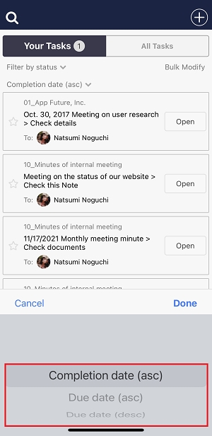 How to sort completed Tasks on Stock_9