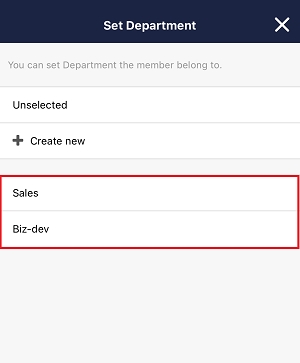 How to create Department on Stock_9