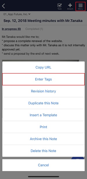 How to create a Tag and set it to Note on Stock_7