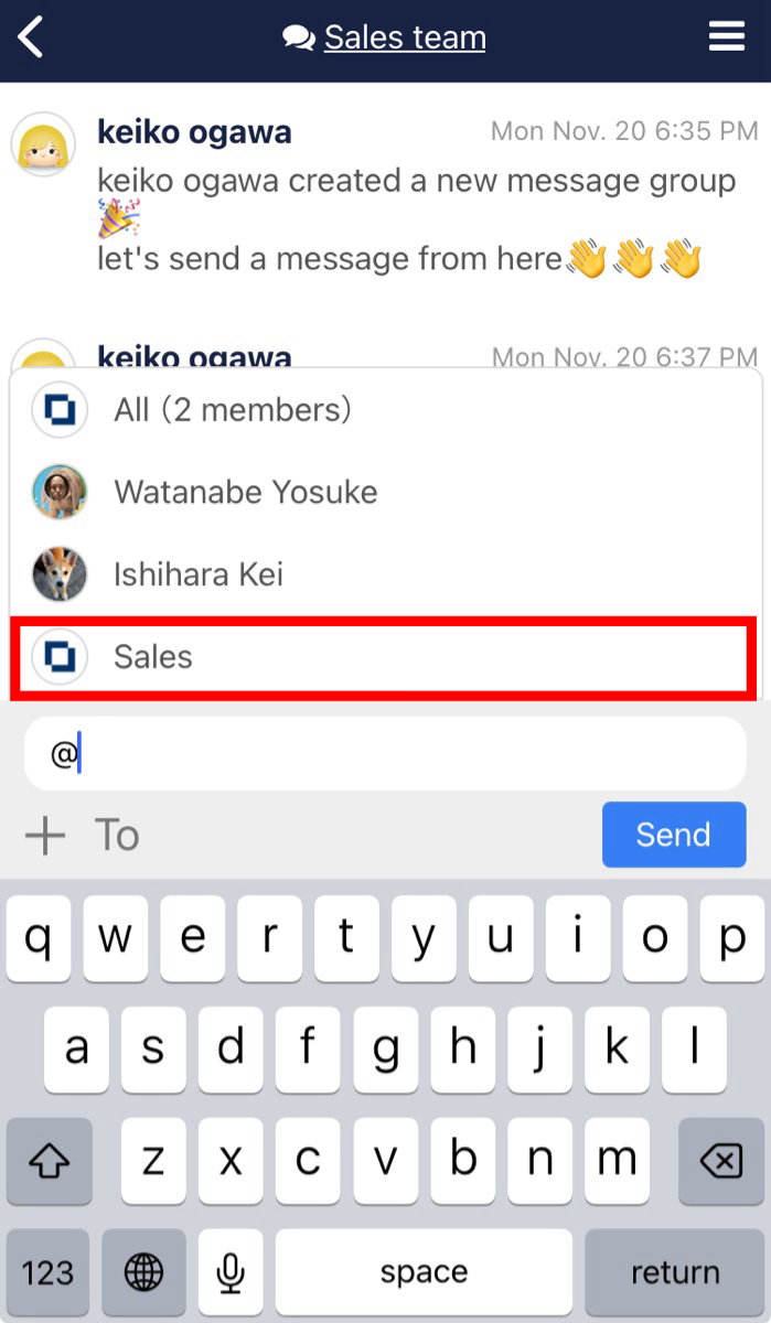 How to address all users of a department at once in Stock_2