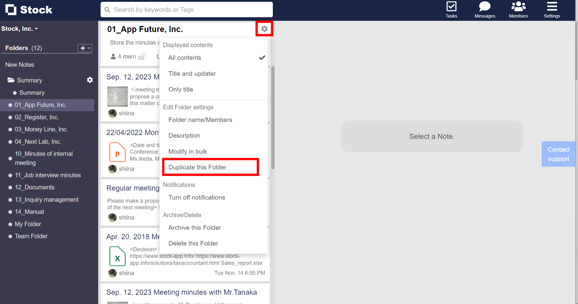How to copy (duplicate) a folder in Stock_1