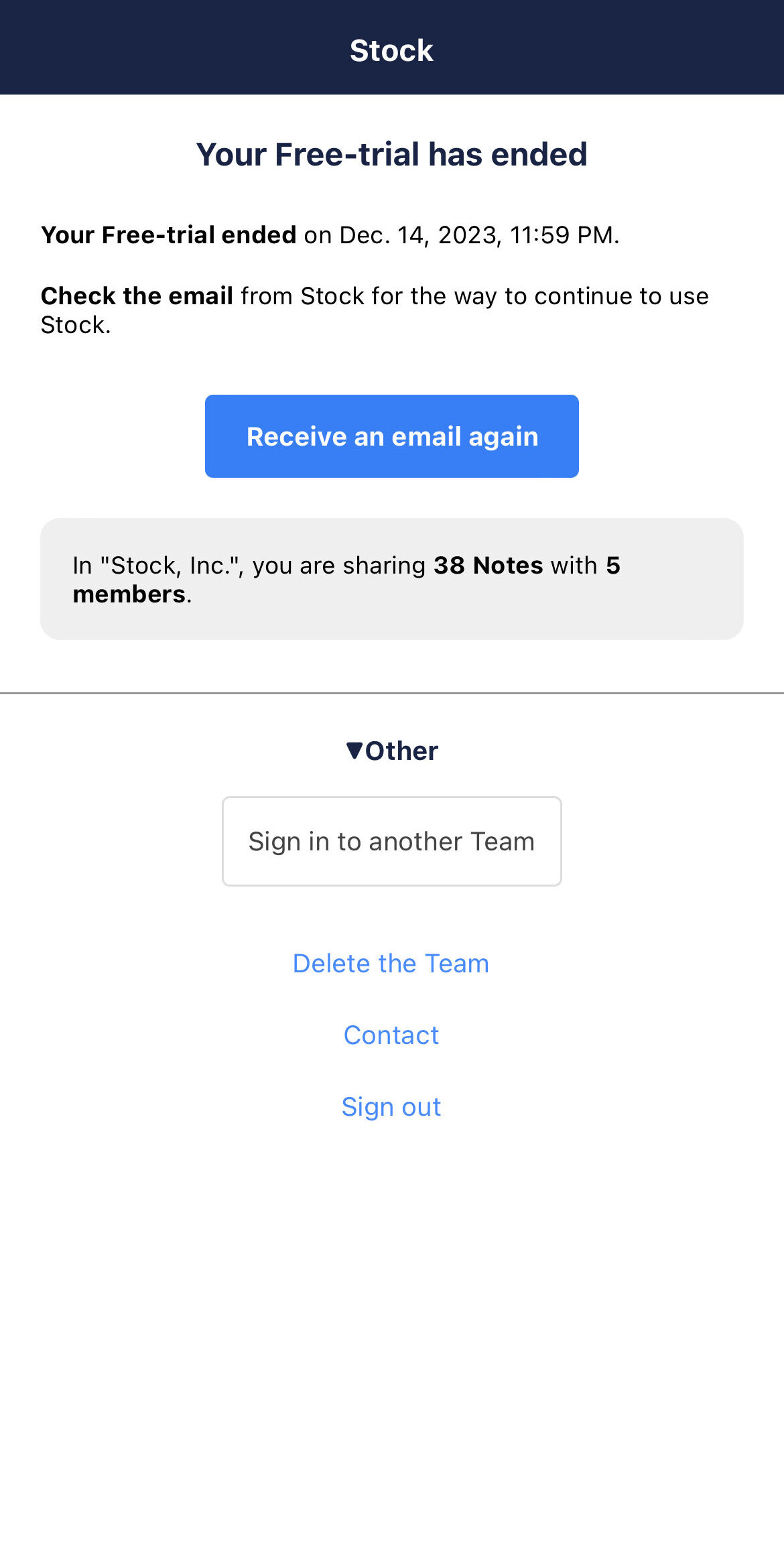 How to sign up for a paid plan after the free trial period ends at Stock_3