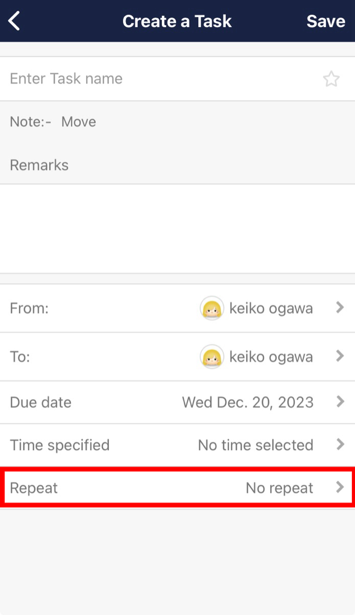 How to set the due date as 