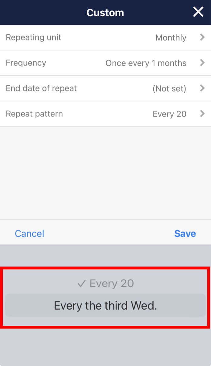 How to set the due date as 