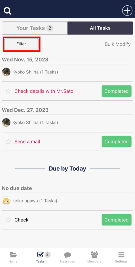 How to sort completed Tasks on Stock_8
