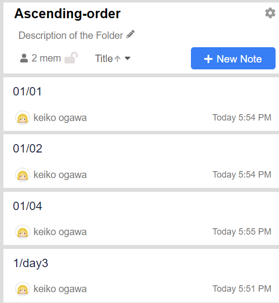 How to arrange notes by date in Stock_2