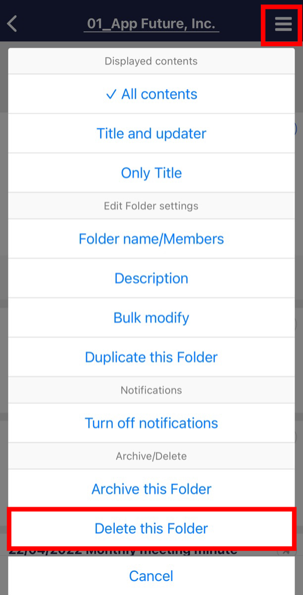 How to delete a Folder on Stock_3
