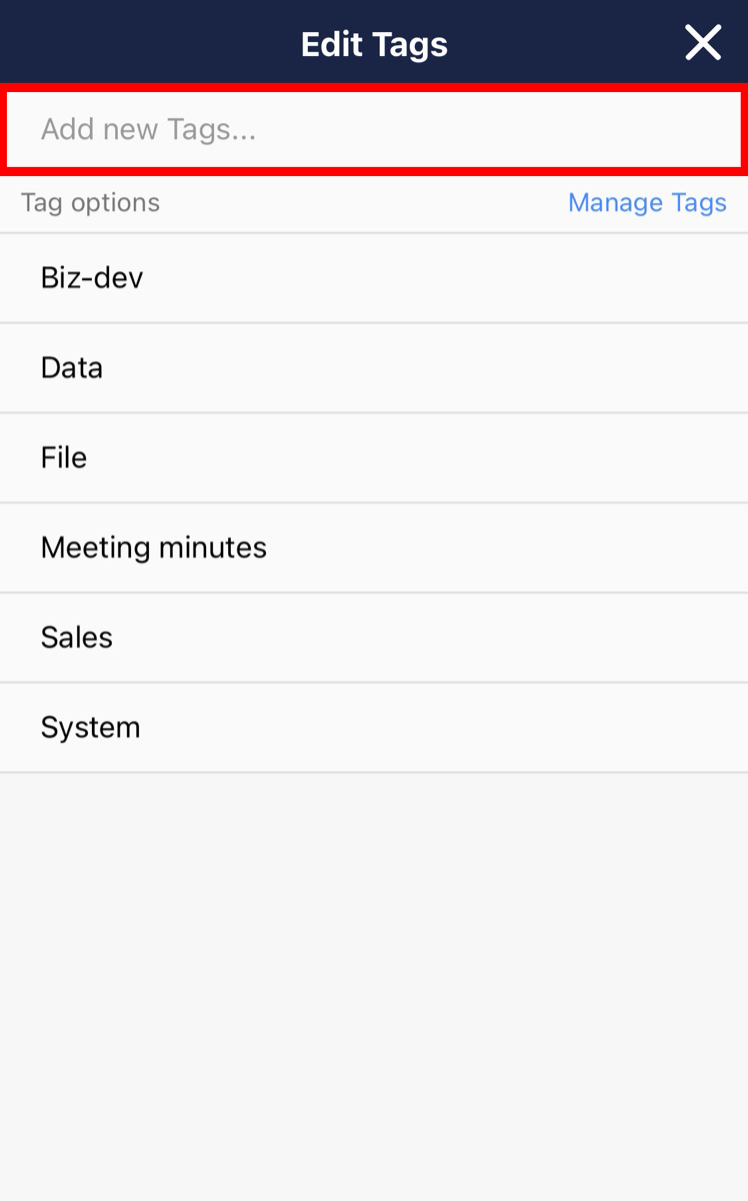 How to create a Tag and set it to Note on Stock_8