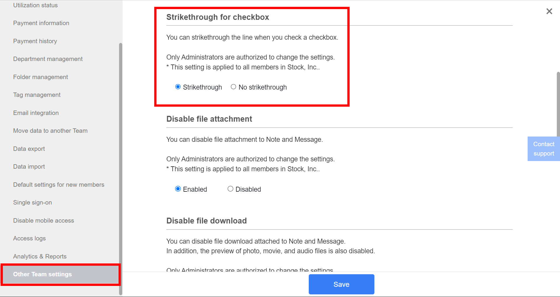 How to change whether the row is struck through when you check a checkbox on Stock_2