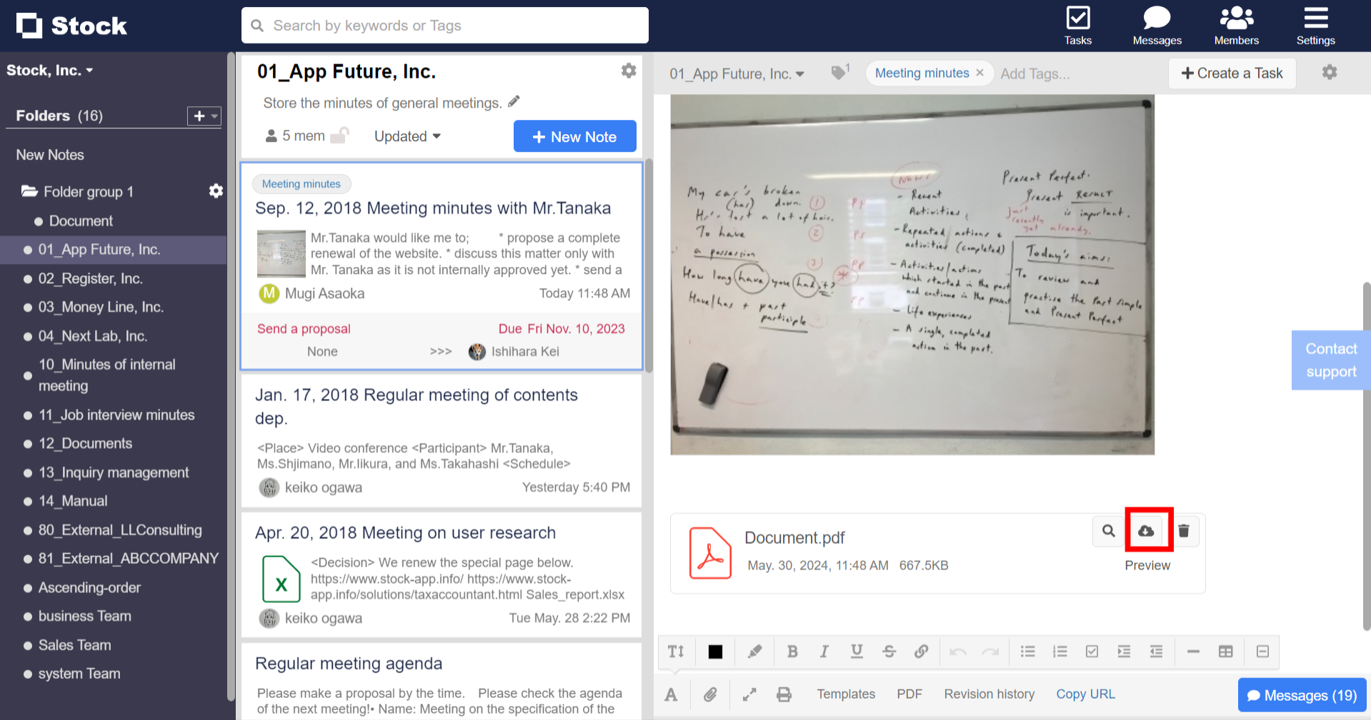 How to download the attached file in Stock_1
