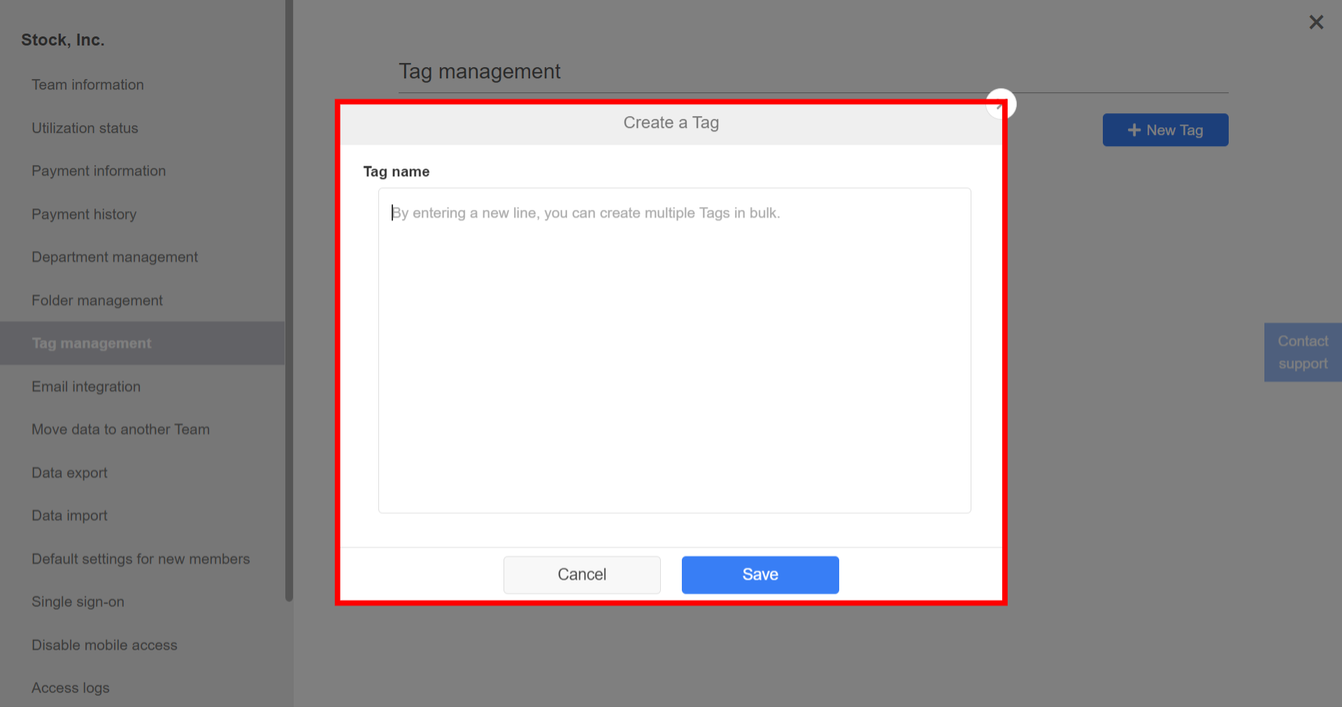 How to create a Tag and set it to Note on Stock_5