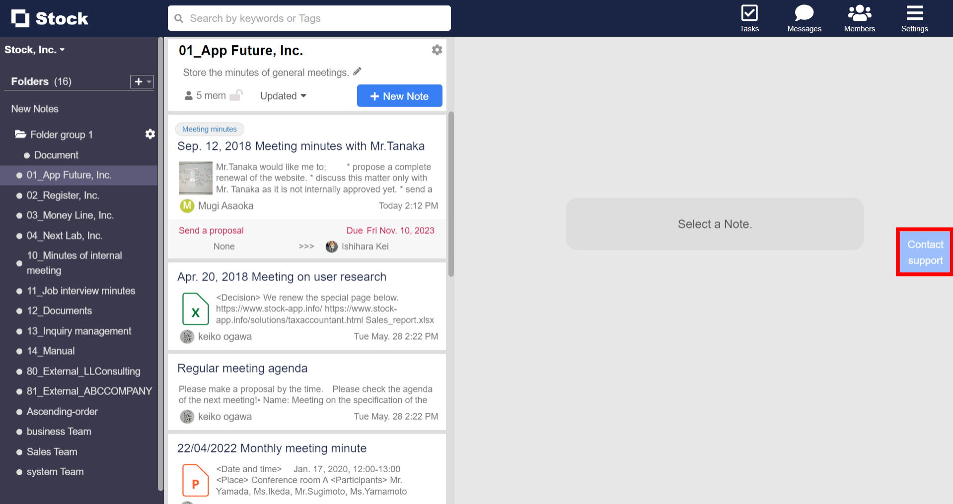 How to user the Contact Support on Stock_1