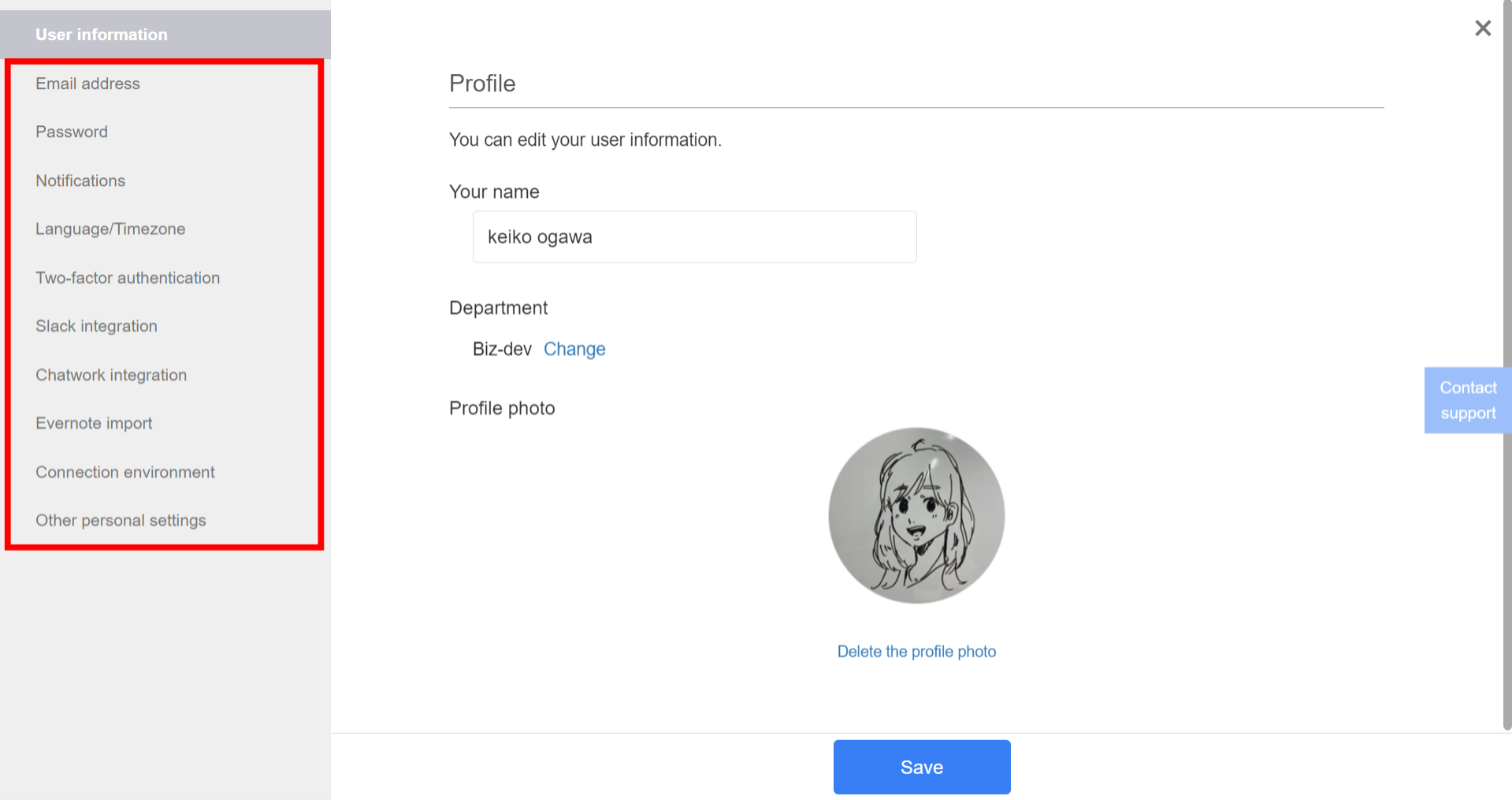 How to change personal settings_2