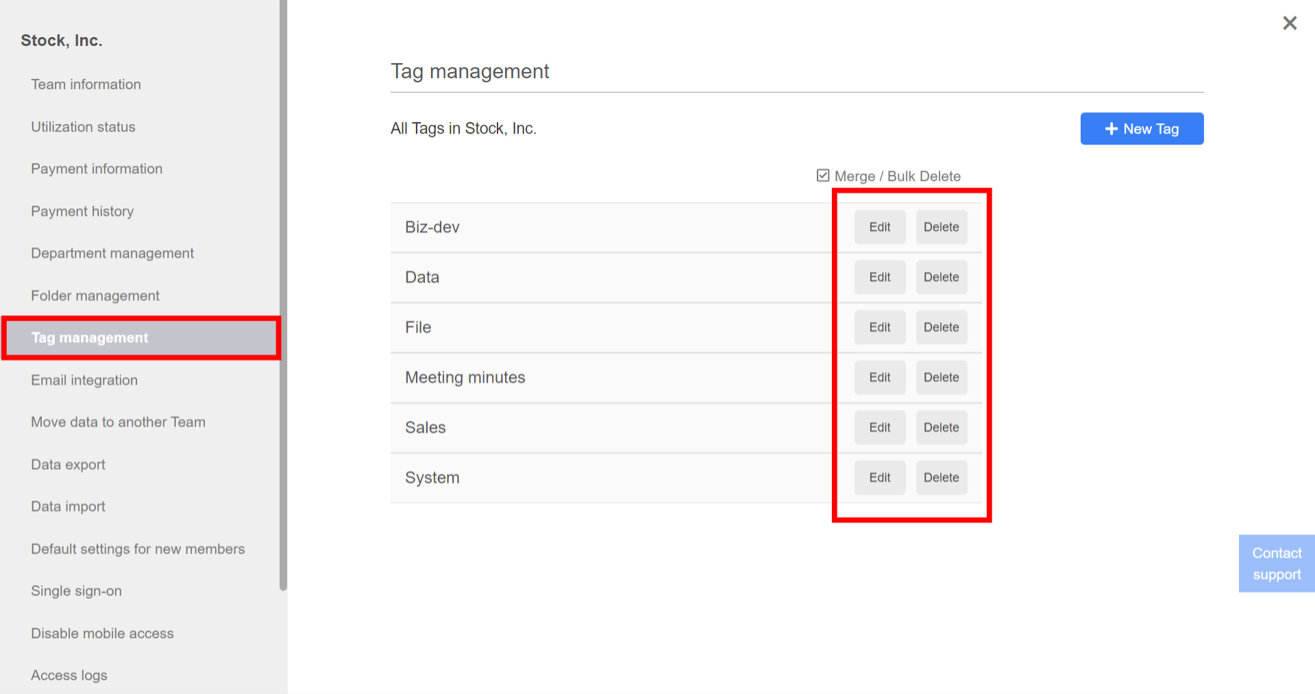 How to edit or delete tags in Stock_3