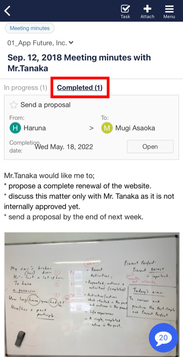 How to check completed Tasks on Stock_8