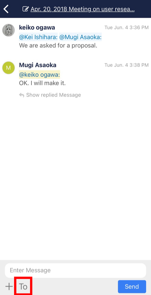 How to mention to members in Message on Stock_4