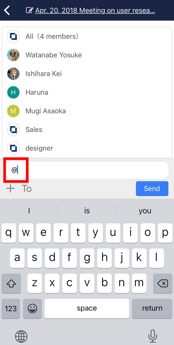 How to mention to members in Message on Stock_6