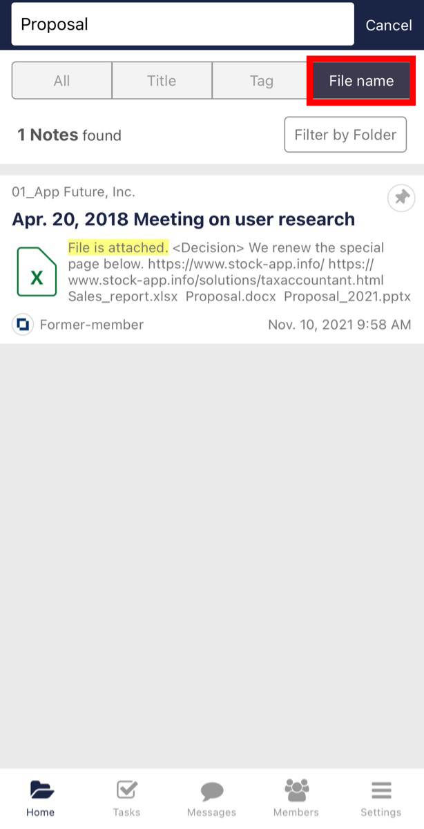 How to search by file name attached in Note on Stock_3