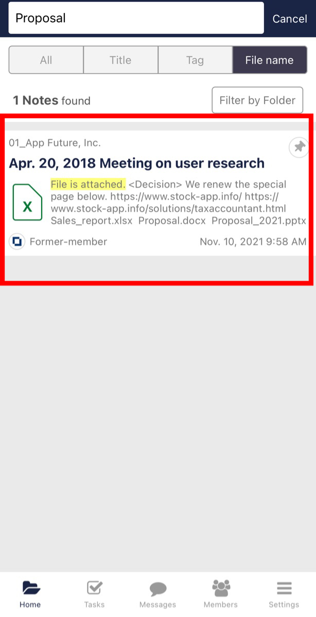 How to search by file name attached in Note on Stock_4