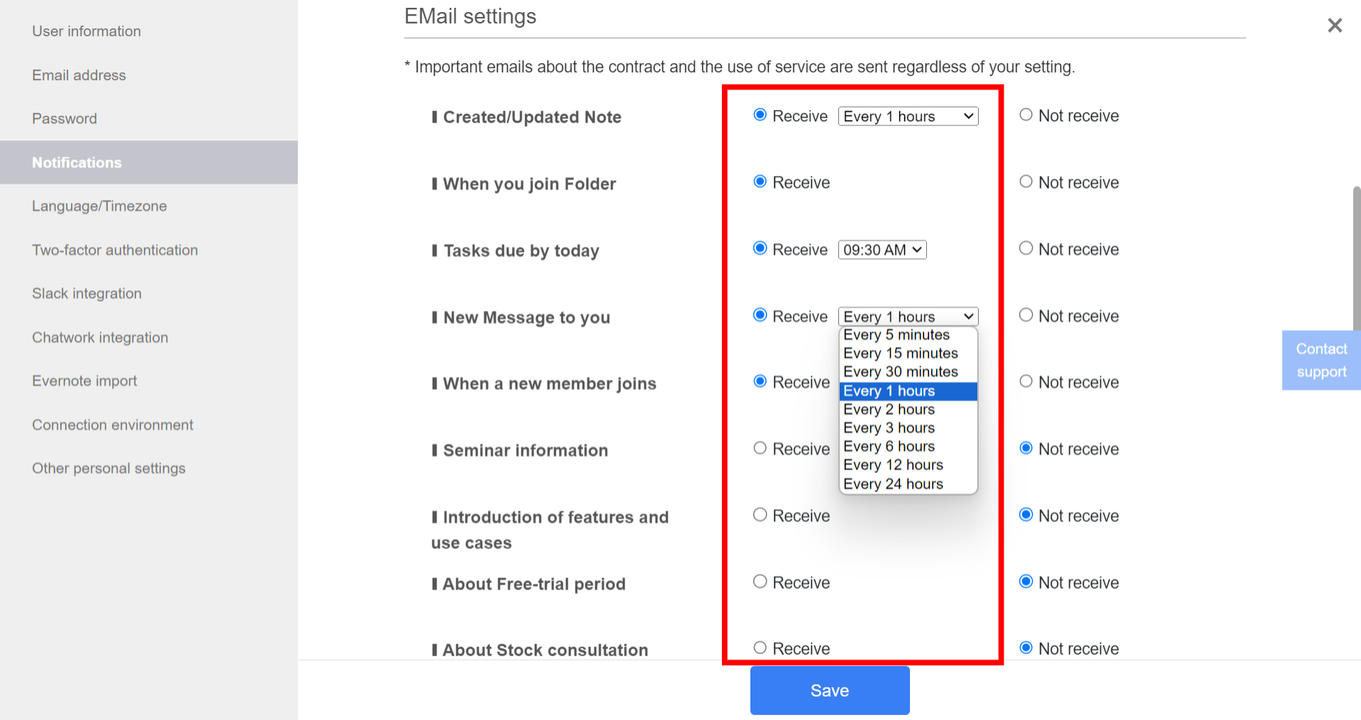 How to set notifications by email on Stock_3