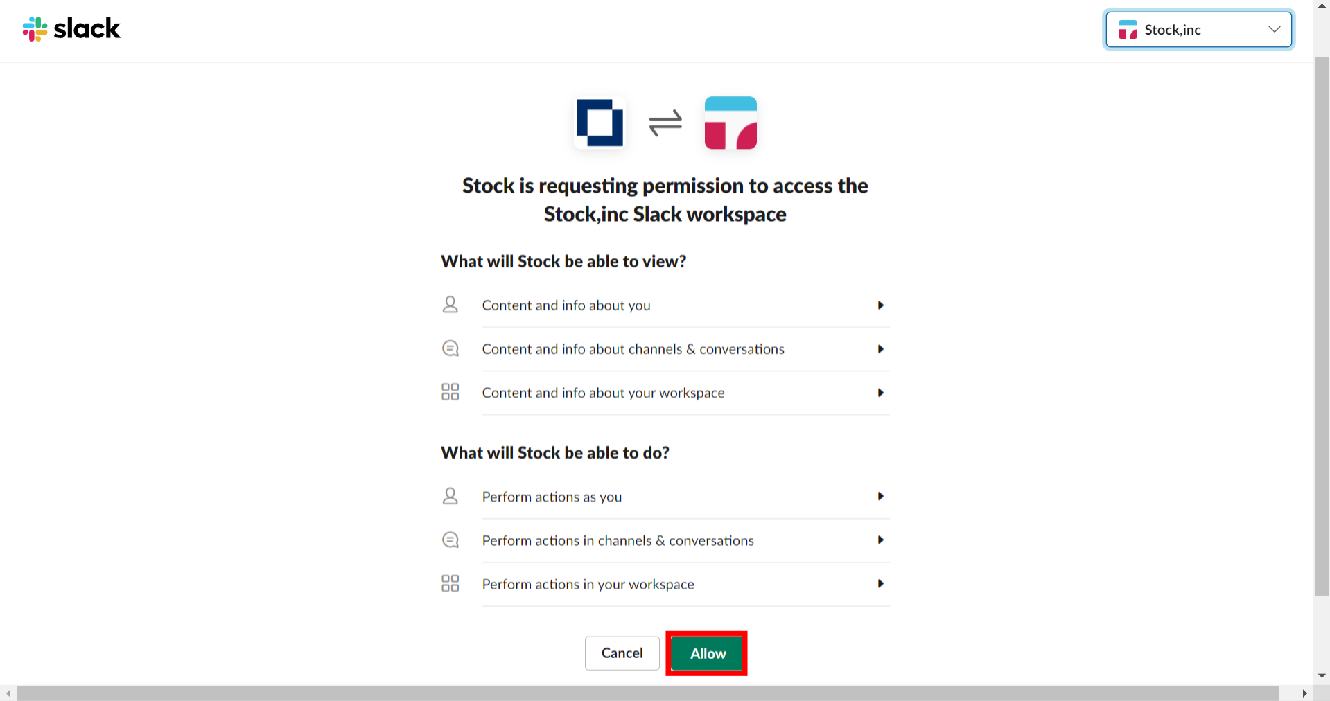 How to integrate Stock with Slack_3