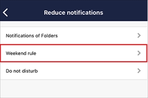 How to set not to receive notifications on the specific days of the week on Stock_5
