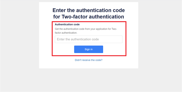 How to sign in by Two-factor authentication on Stock_2
