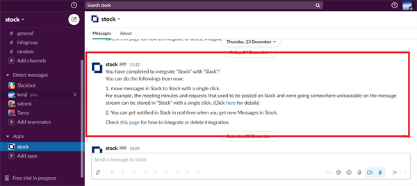How to integrate Stock with Slack_5