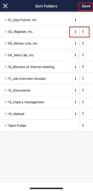How to change the order of Folders on Stock_6