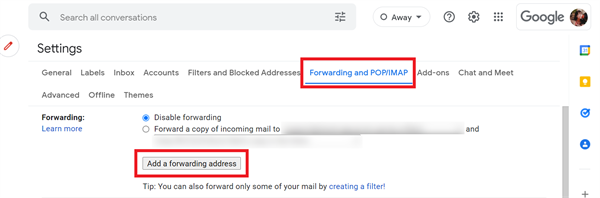 How to forward an email to Stock_2