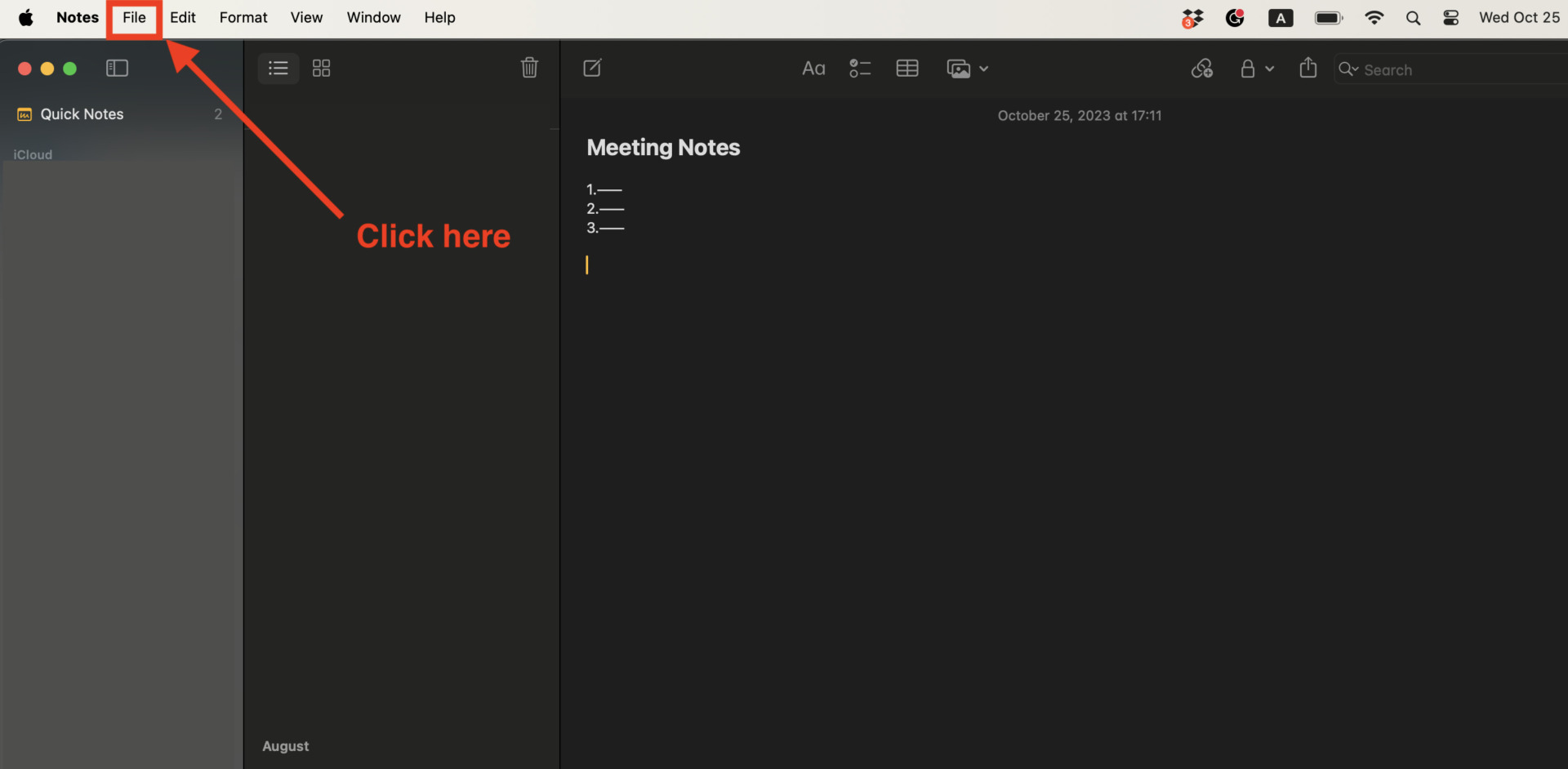 Image of selecting file