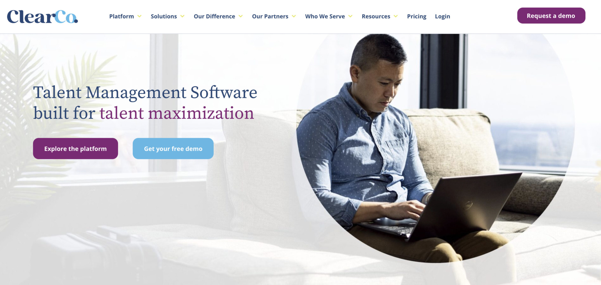 Image of top page of ClearCo