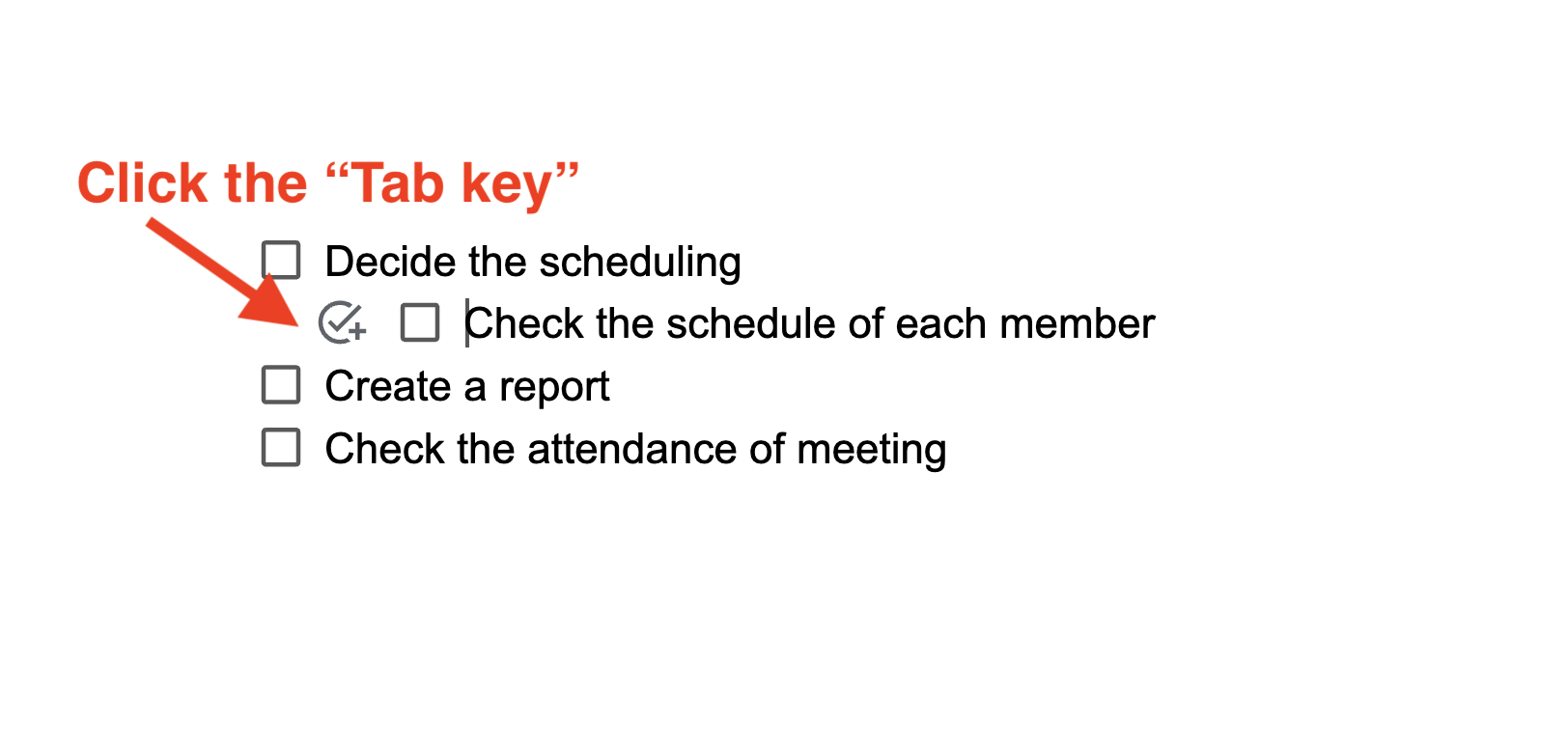 Set the multi-level checklists