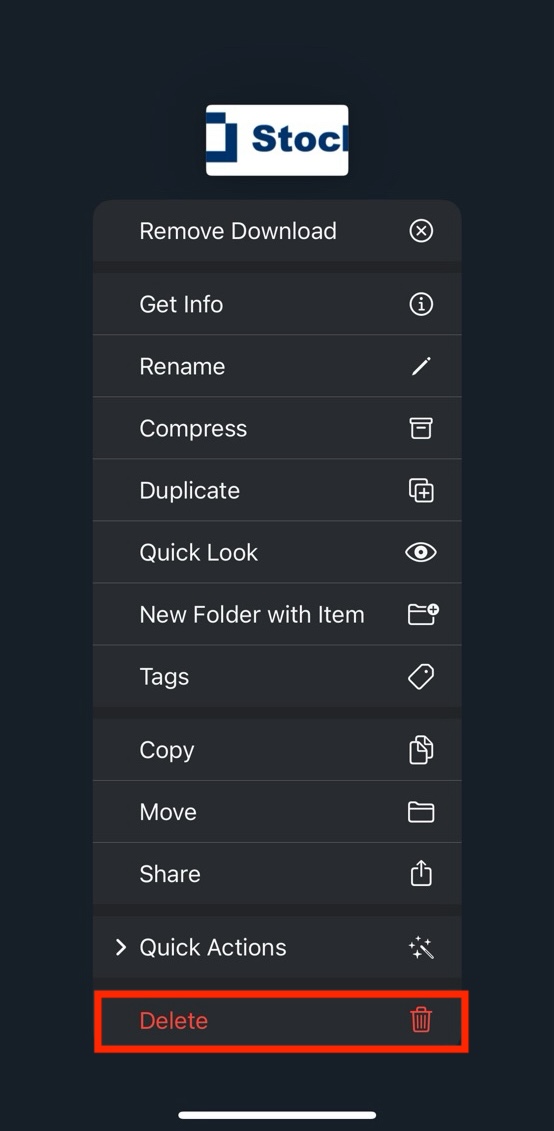 Image of data delete button