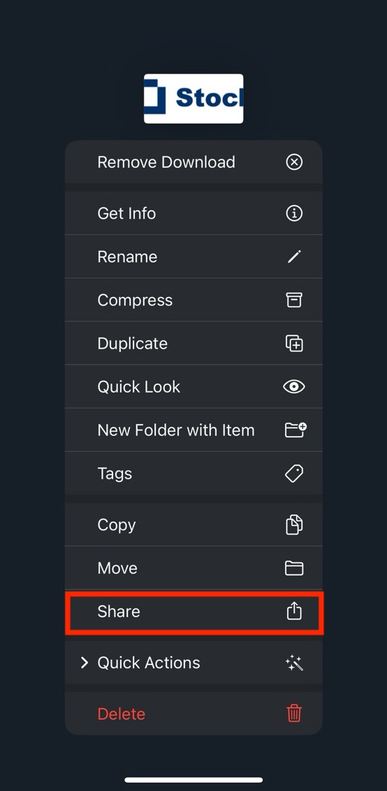 Image of sharing button