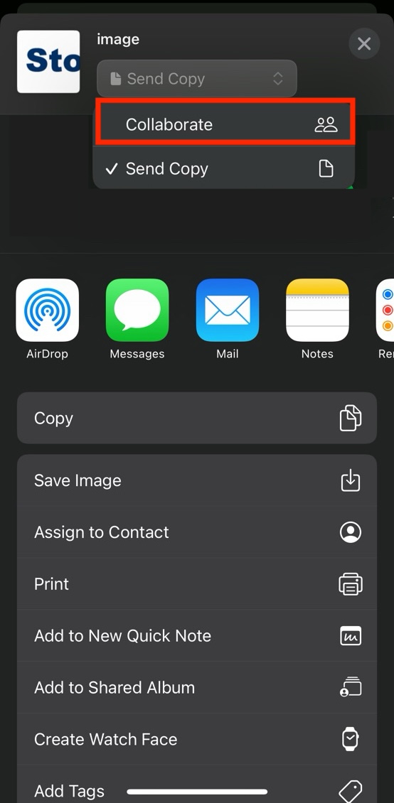 Image of choosing the way of sending