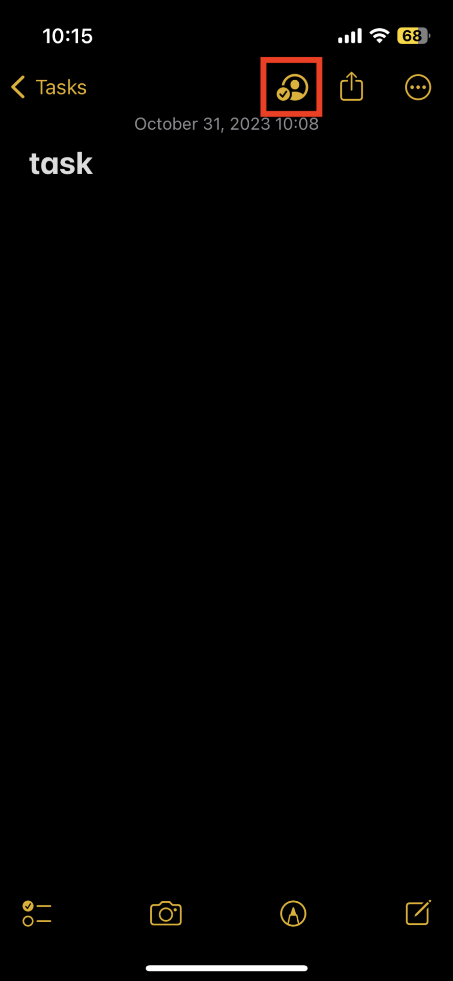 Image of appearing sharing mark