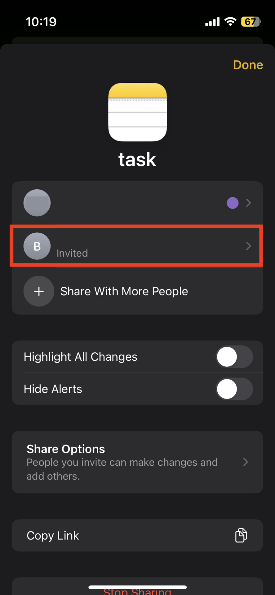 Image of screen of co-editor