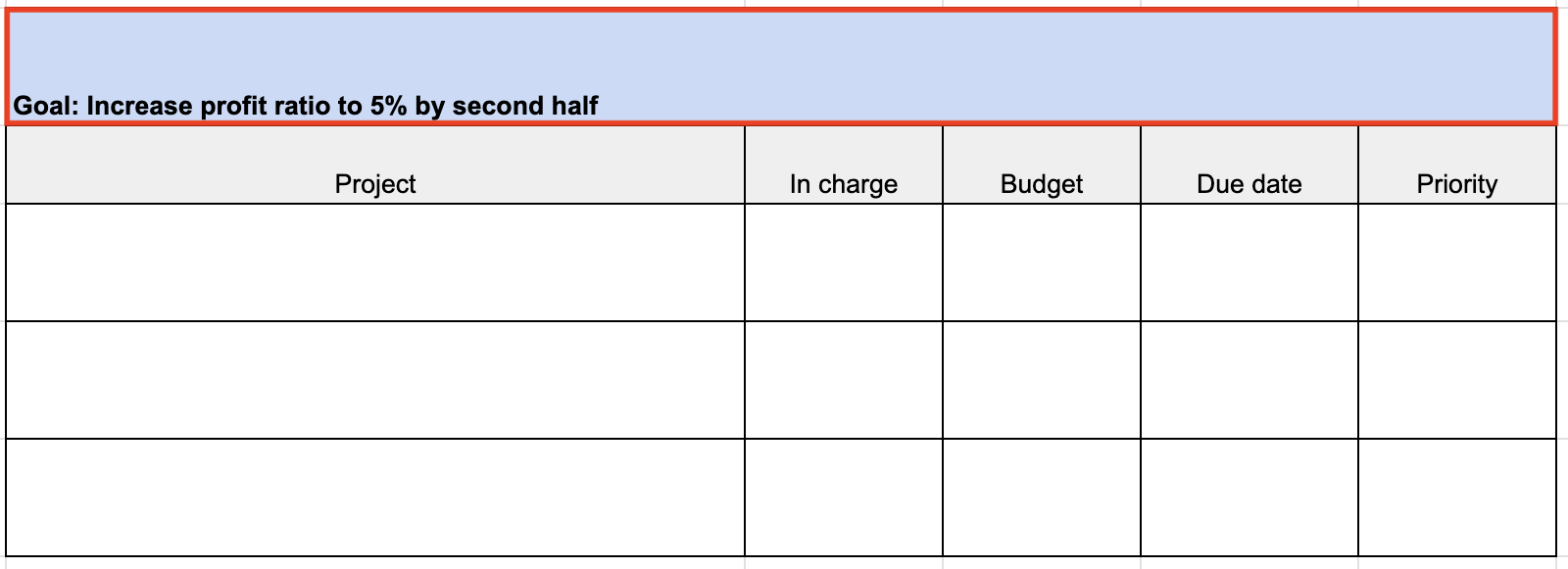Image of setting the goal