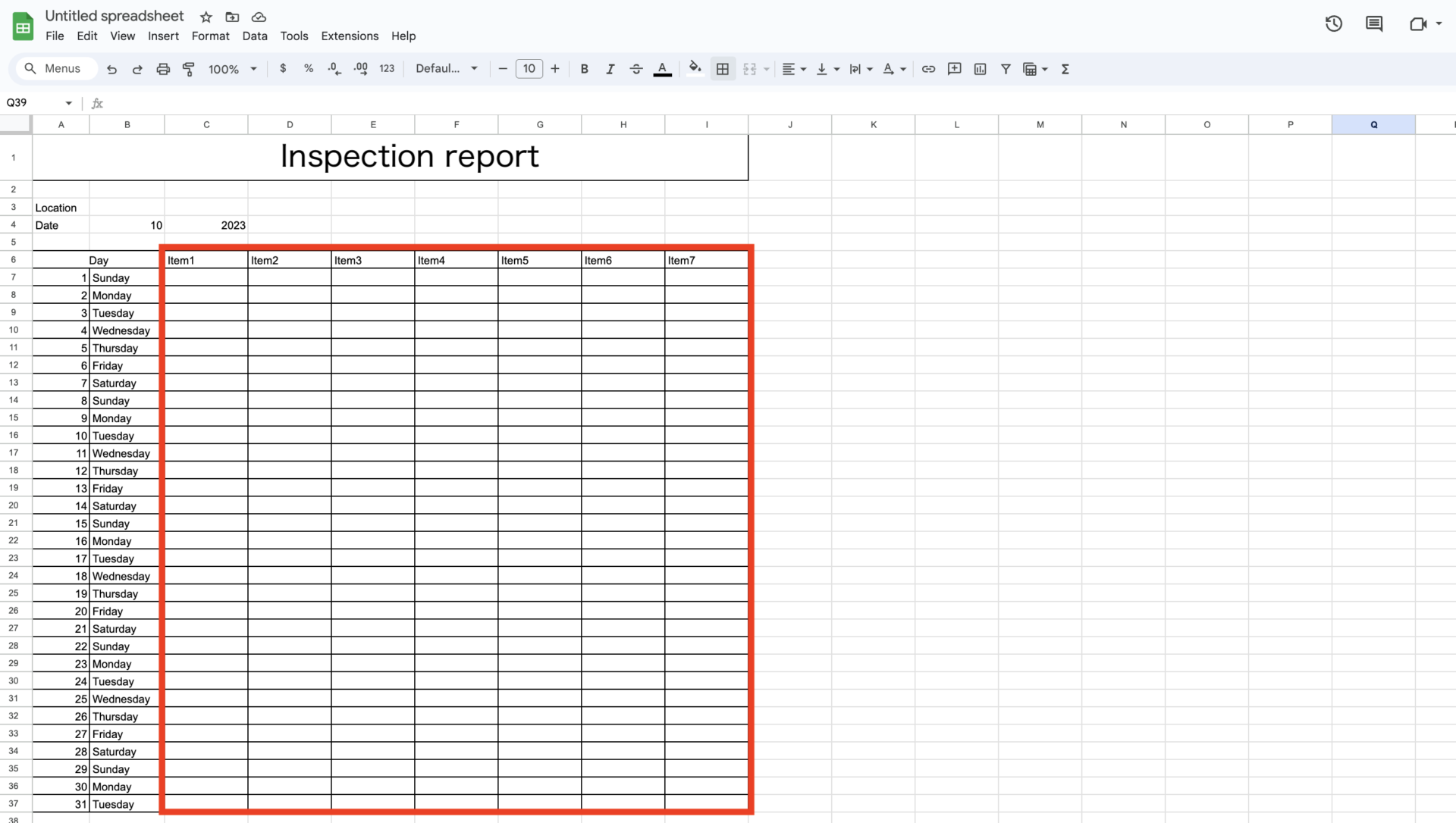 Image of adjusting the appearance of inspection report