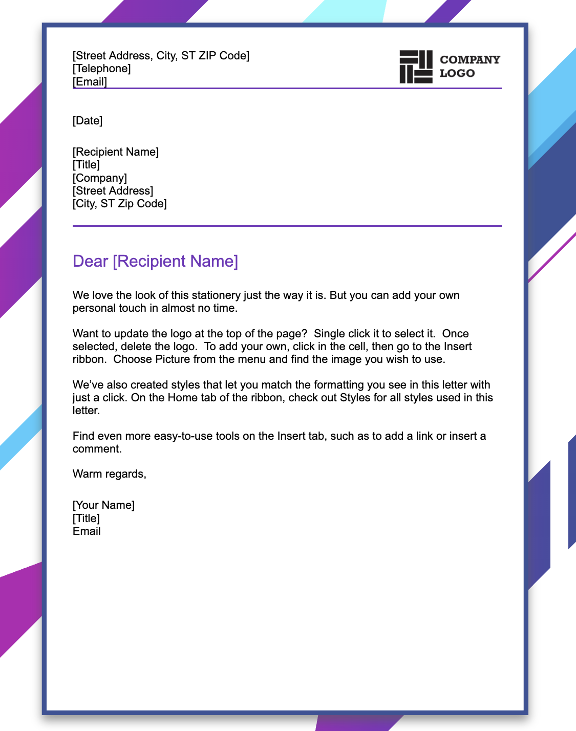 Image of template by Microsoft