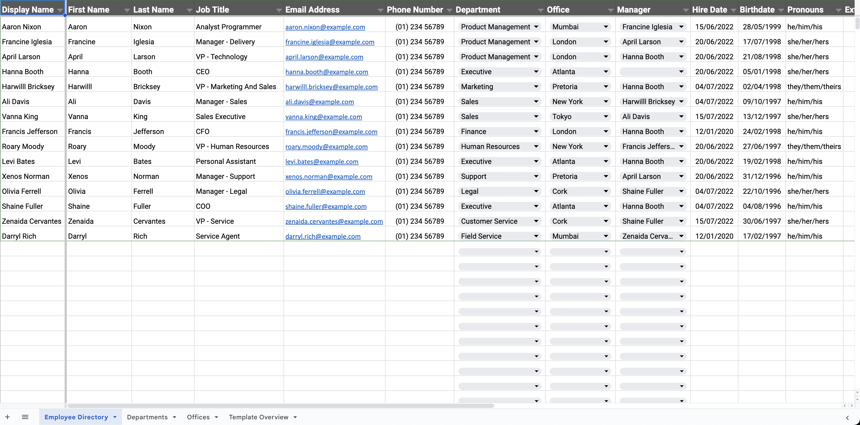 Image of template by Onedirectory