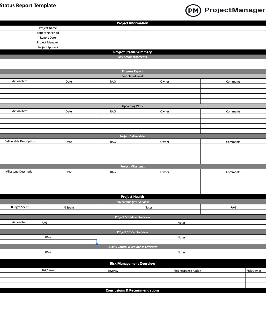 Template by ProjectManager