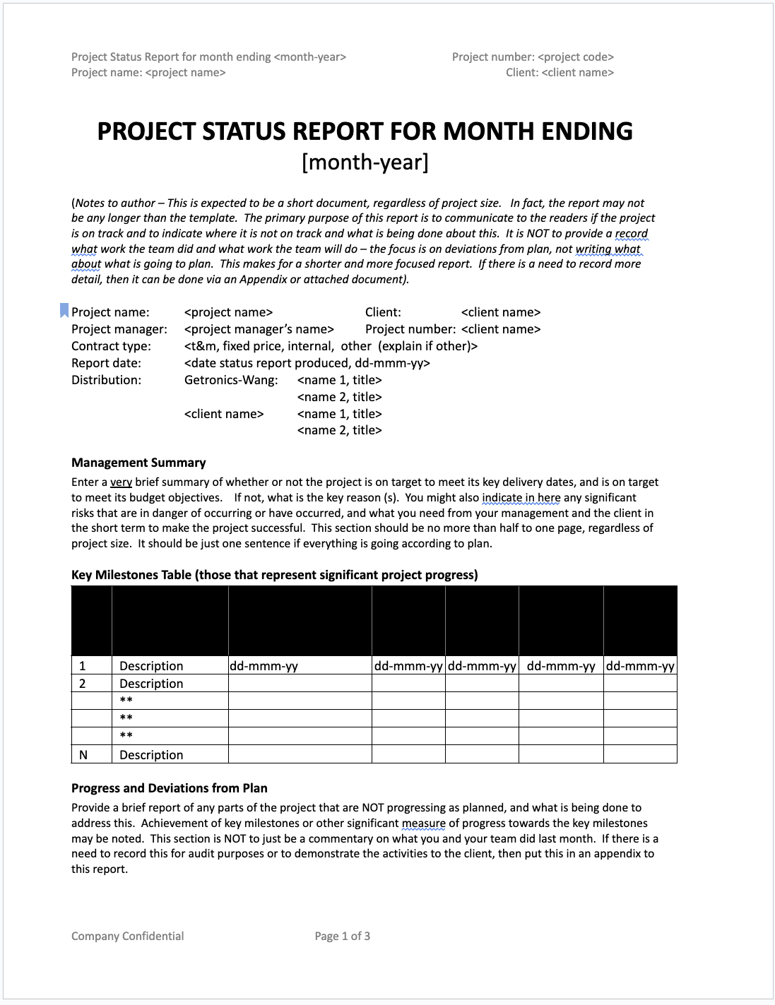 Project template image by Office Templates Online