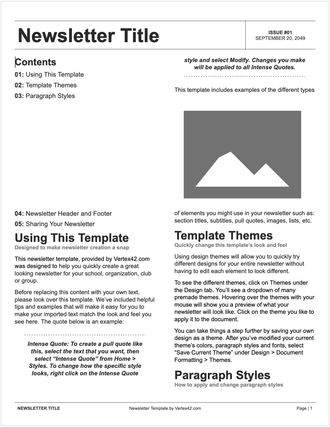 Image of business letter template by Vertex42