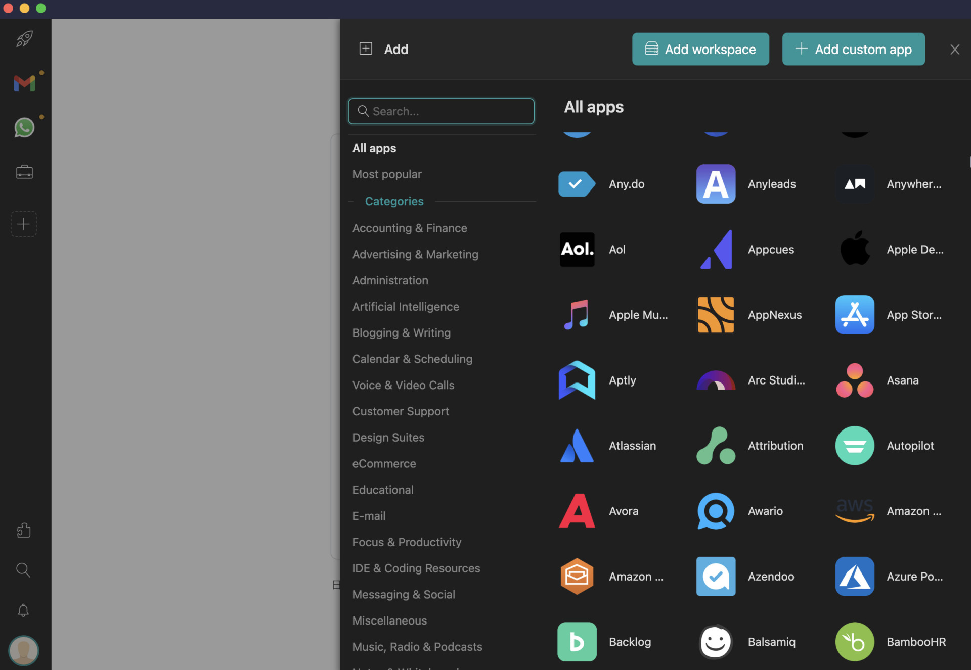 Actual image of Rambox