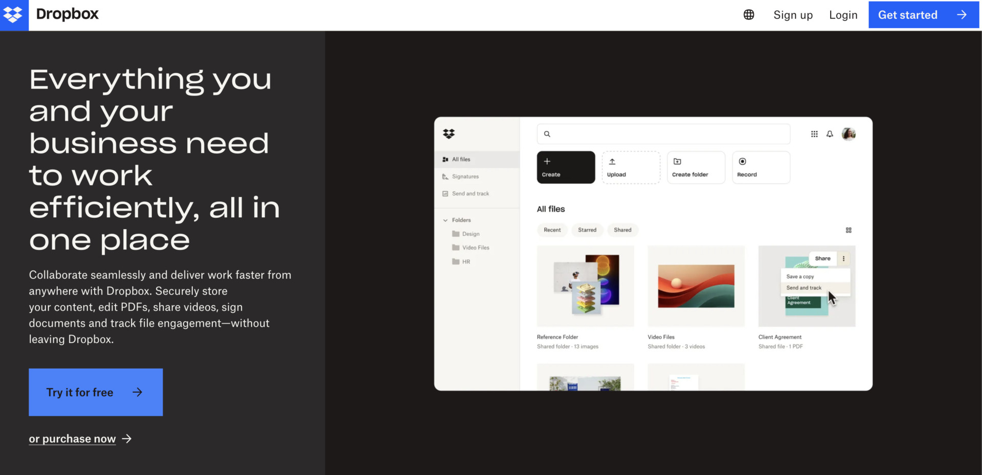 Top image of Dropbox